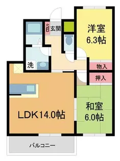 サンコート夙川【1階】の間取り