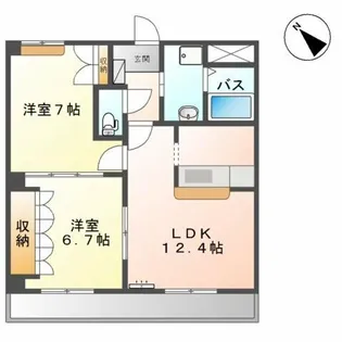 フォレスト カワハラ【2階】の間取り