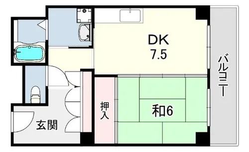 ベレーロ魚崎【1階】の間取り