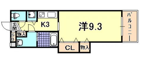 メトロポリタン【1階】の間取り