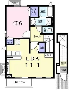 マウントック・リリー【2階】の間取り