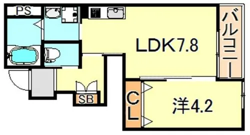 サニープレイス【1階】の間取り