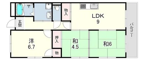 青雲マンション【4階】の間取り
