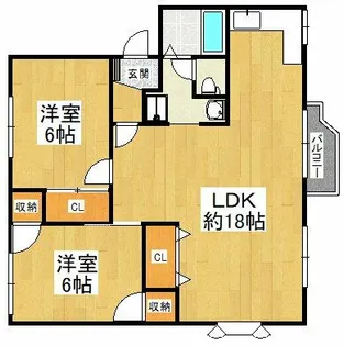 メゾン向陽台B棟【2階】の間取り