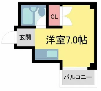 メゾン槻木【102号室】の間取り