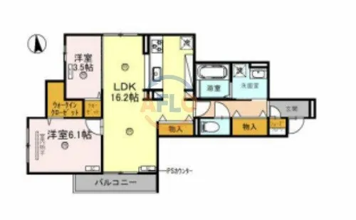 カーサルミノサ駒川【3階】の間取り