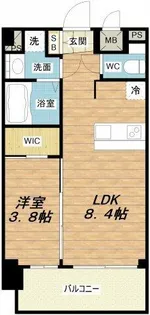 プレサンスOSAKA東成中本ハーヴィル【8階】の間取り