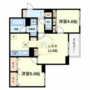 クラシスト新金岡【1階】の間取り
