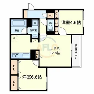 クラシスト新金岡【3階】の間取り