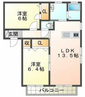 シャーメゾンアナナス【2階】の間取り