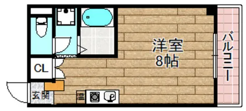 オークウッズ高槻【101号室】の間取り