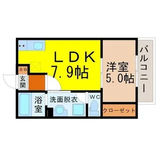 ウエストンヴィラ塩池【3階】の間取り