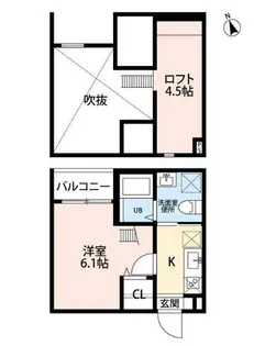 LOUP DE MER庄内緑地公園【2階】の間取り