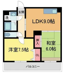 フォンテーヌ梅野【4階】の間取り