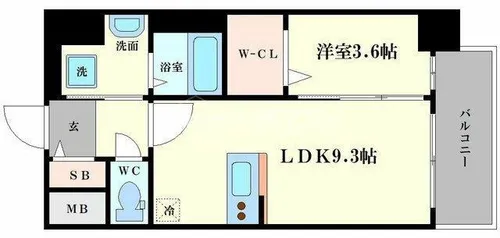 ファステート難波グランプリ【5階】の間取り