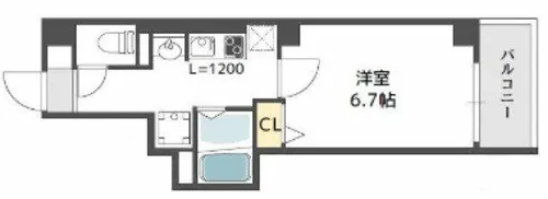 ハウスアイ杭全【603号室】の間取り