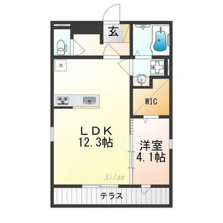 アリビオ向日町A【1階】の間取り