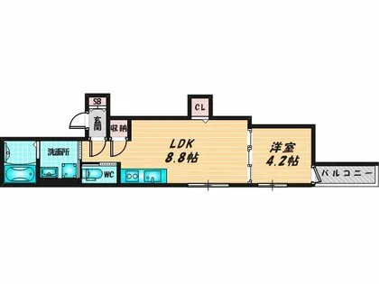 CASA花園【1階】の間取り