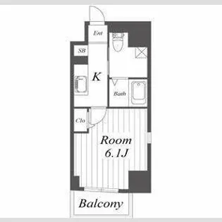 LiveCasa田辺【6階】の間取り