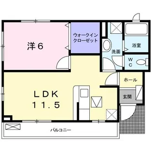 セゾン西明石【1階】の間取り