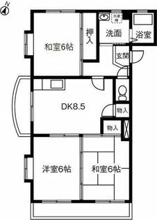 ウィンザーK&Y六軒屋【301号室】の間取り