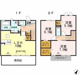パルテール【102号室】の間取り