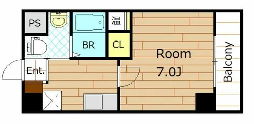 ラ・フォーレ喜連瓜破【204号室】の間取り