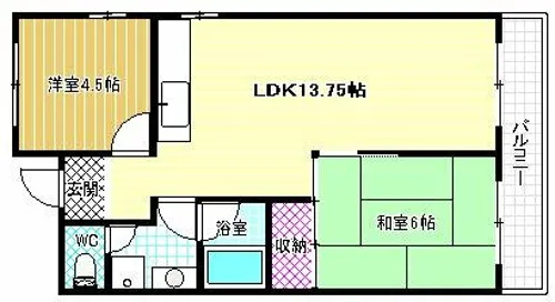 メゾン大邦国分【3階】の間取り