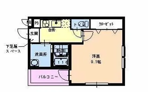 フジパレス中野Ⅰ番館【1階】の間取り