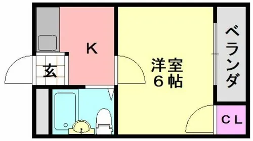 プラザアビコ【105号室】の間取り