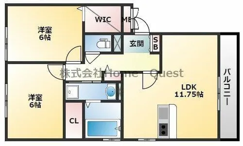 アフロディーテ【1階】の間取り