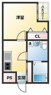 ブライト東住吉【3階】の間取り