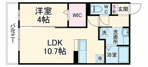 モメント ブリーシュフル【2階】の間取り