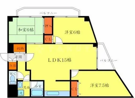 レスカーラ緑地公園【5階】の間取り