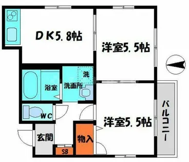 北野ハイツ【1階】の間取り