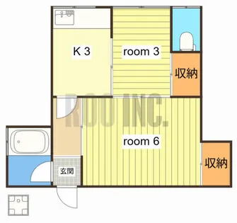 松浦アパート 北棟【1号室】の間取り