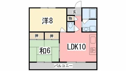 ラブリー姫路英賀保【502号室】の間取り