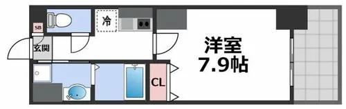 アドバンス大阪城アンジュ【7階】の間取り