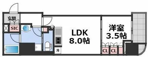 ザ・パークハビオ都島テラス【13階】の間取り