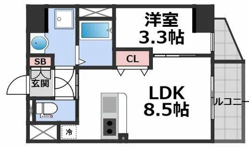 ArtizA京橋WEST【7階】の間取り