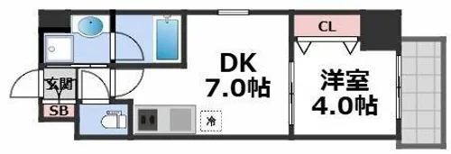 アーバネックス京橋【8階】の間取り