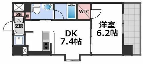 セイワパレス大阪城北【8階】の間取り
