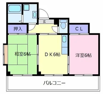 大阪府松原市上田6丁目【マンション】の間取り