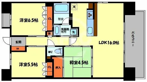 ネバーランド阿倍野西田辺【10階】の間取り