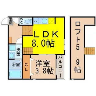 コーポSAKO【1階】の間取り