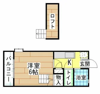 ロフト若園【1階】の間取り