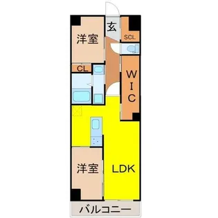 アーチレジデンス川名駅前【6階】の間取り