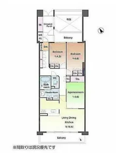 メゾン・ド・イーグレ【4階】の間取り