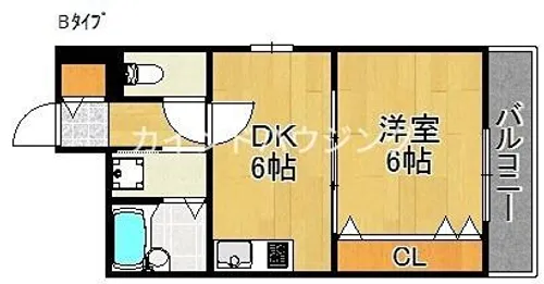 ウイングテル御崎【3階】の間取り