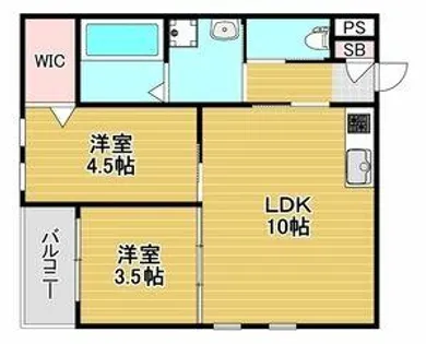 フォルモント住之江【3階】の間取り